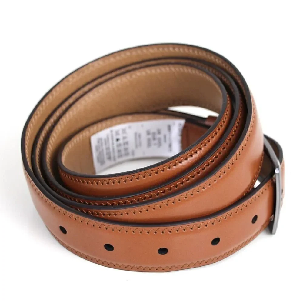 River Island TAN BROWN GENUINE LEATHER 1 1/8